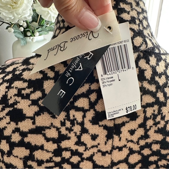 Grace the Perfect Fit Animal Print Zip Poncho Sweater – Size L - Picture 3 of 16